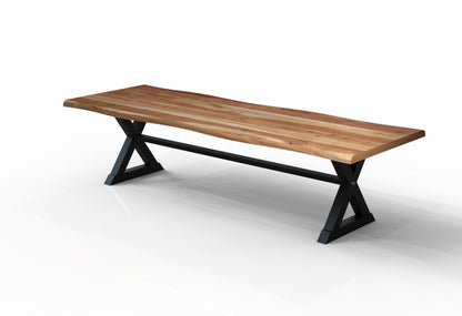 Malcolm Acacia 120" Live Edge Dining Table - Natural