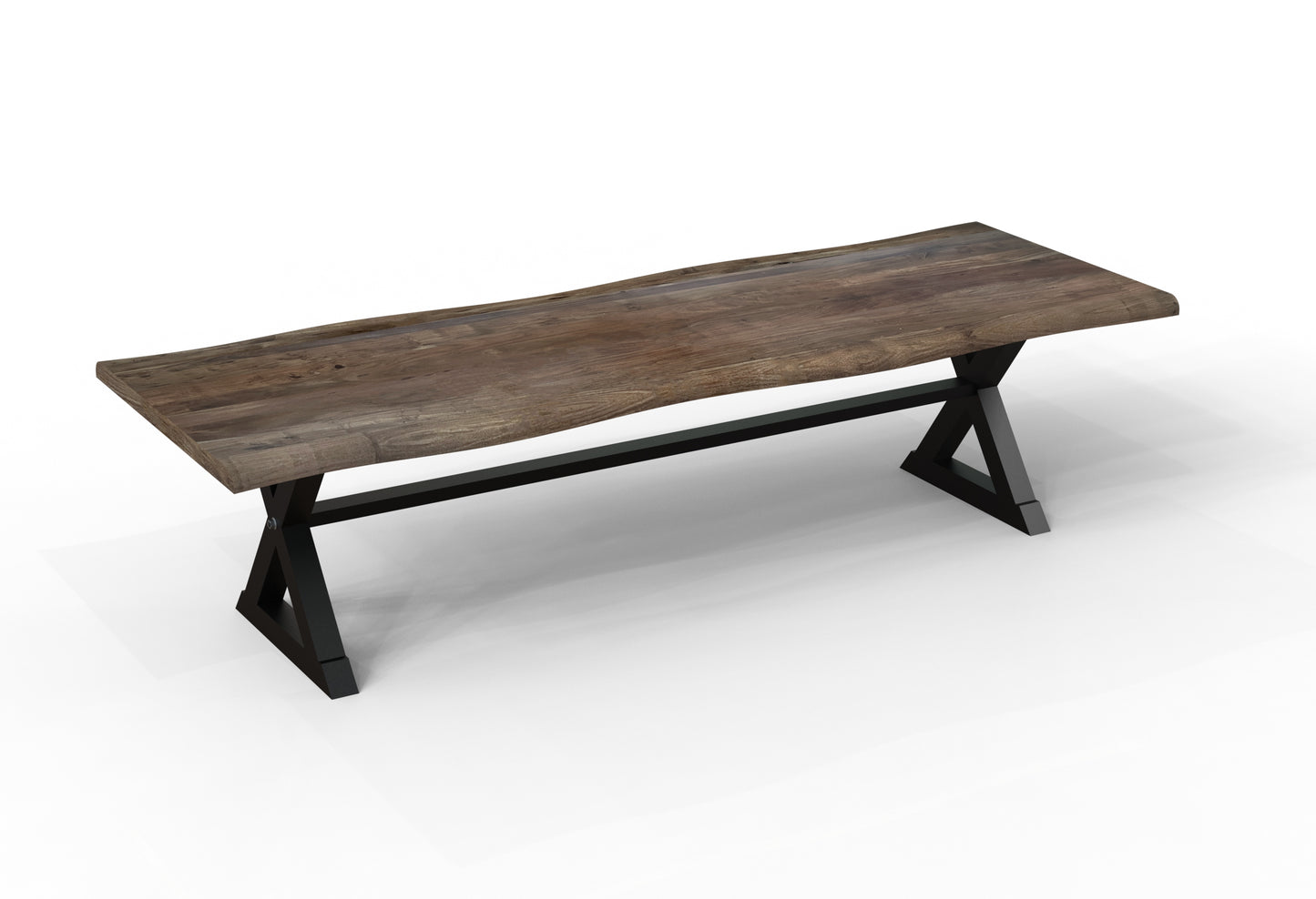 Malcolm Acacia 120" Live Edge Dining Table - Natural + Smoke