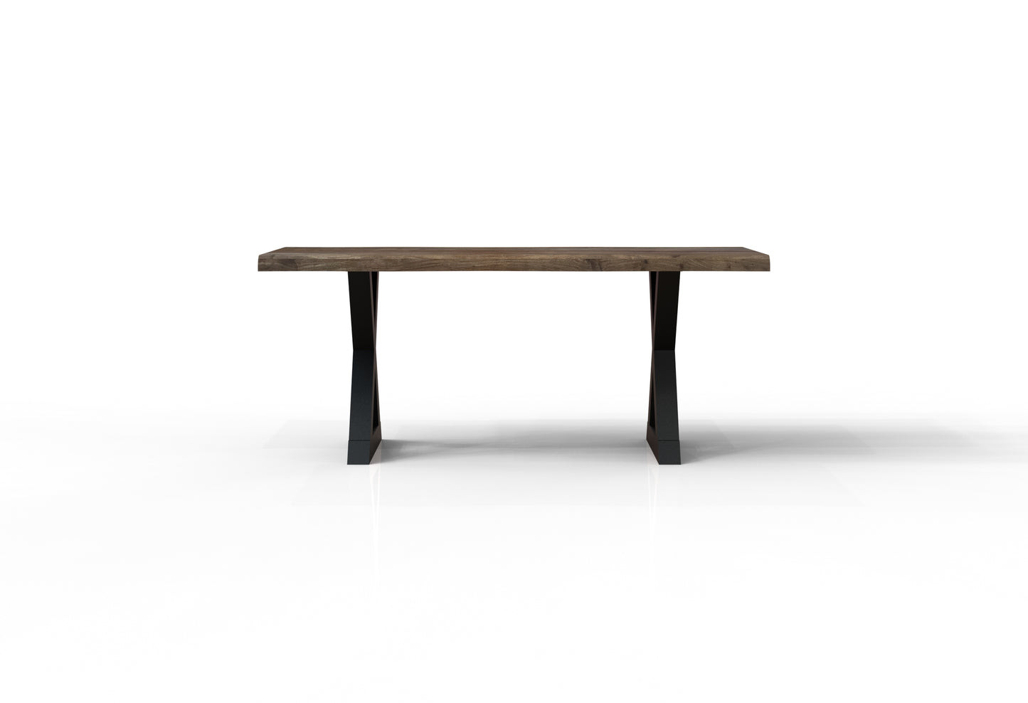 Malcolm Acacia 72" Live Edge Dining Table - Natural + Smoke