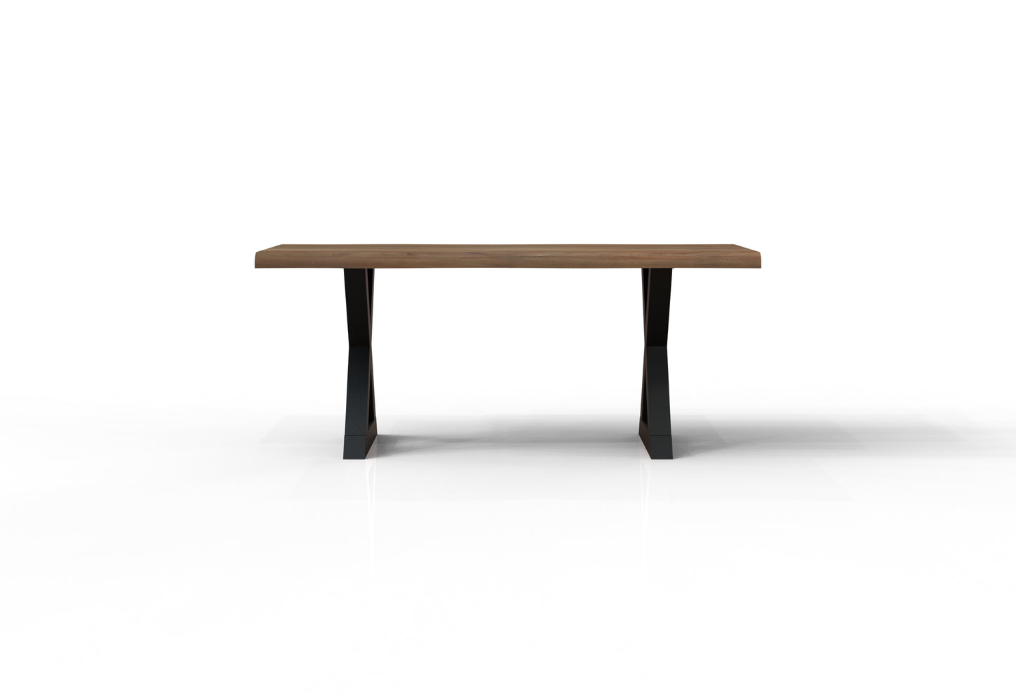 Malcolm Acacia 72" Live Edge Dining Table - Natural + Gray