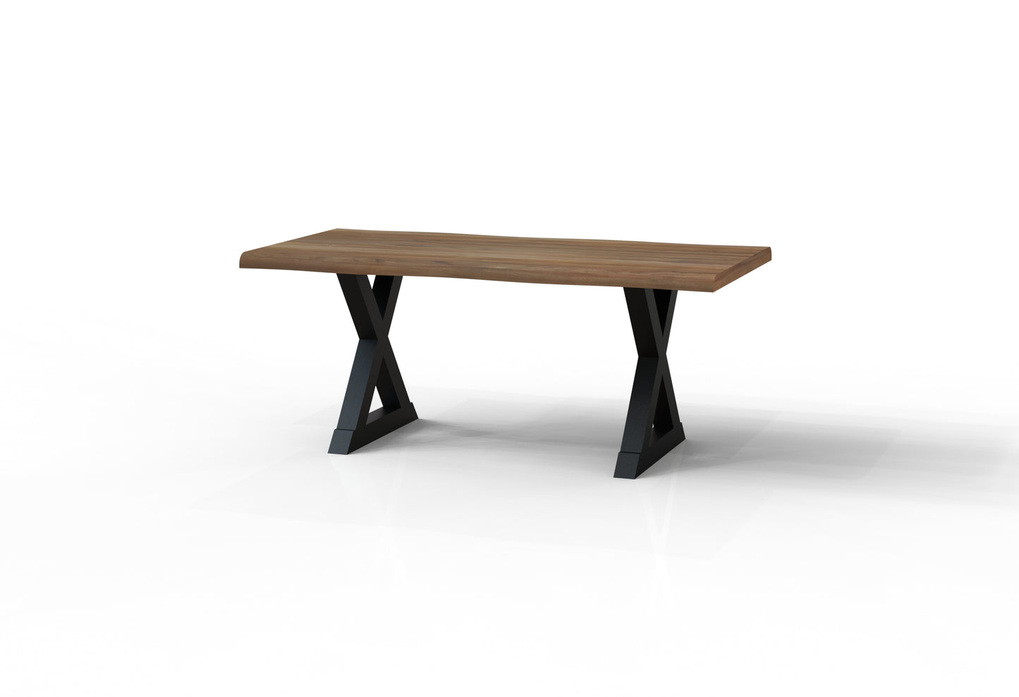Malcolm Acacia 72" Live Edge Dining Table - Natural + Gray