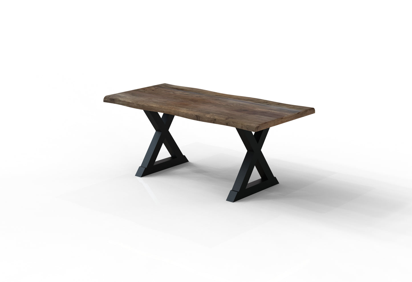 Malcolm Acacia 72" Live Edge Dining Table - Natural + Smoke