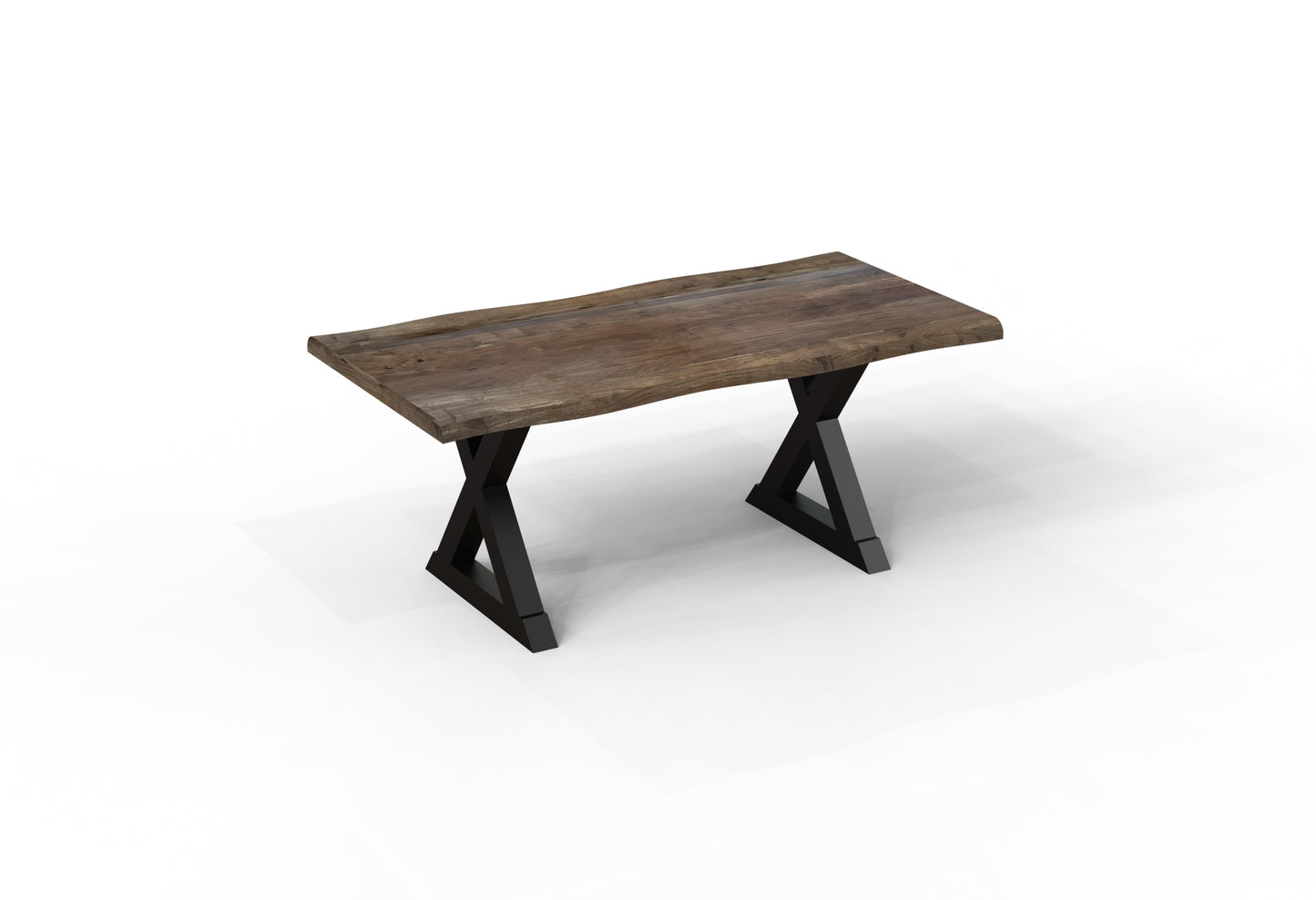 Malcolm Acacia 72" Live Edge Dining Table - Natural + Smoke