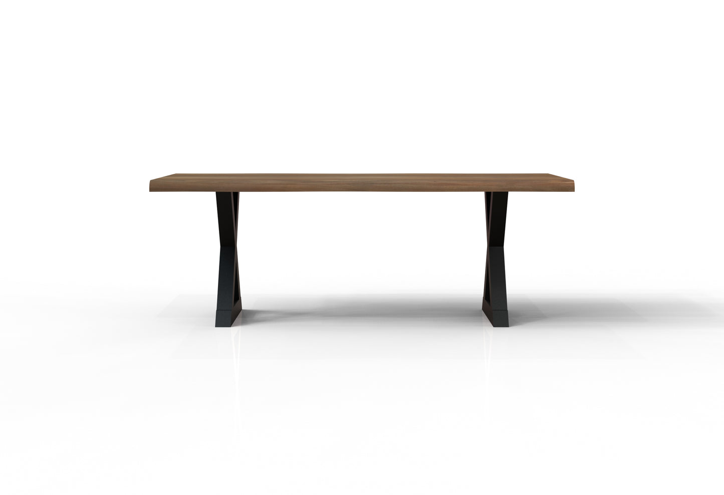 Malcolm Acacia 84" Live Edge Dining Table - Natural + Gray