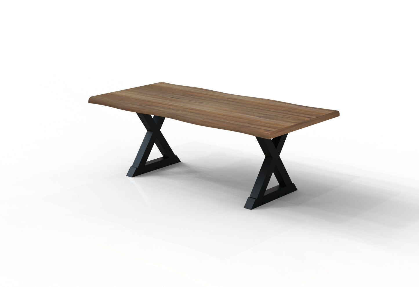 Malcolm Acacia 84" Live Edge Dining Table - Natural + Gray