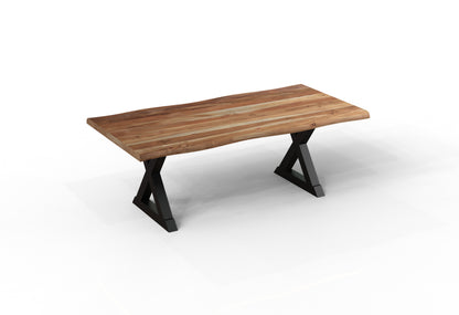 Malcolm Acacia 84" Live Edge Dining Table - Natural