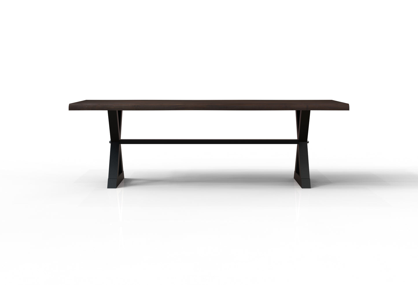 Malcolm Acacia 96" Live Edge Dining Table - Natural + Black