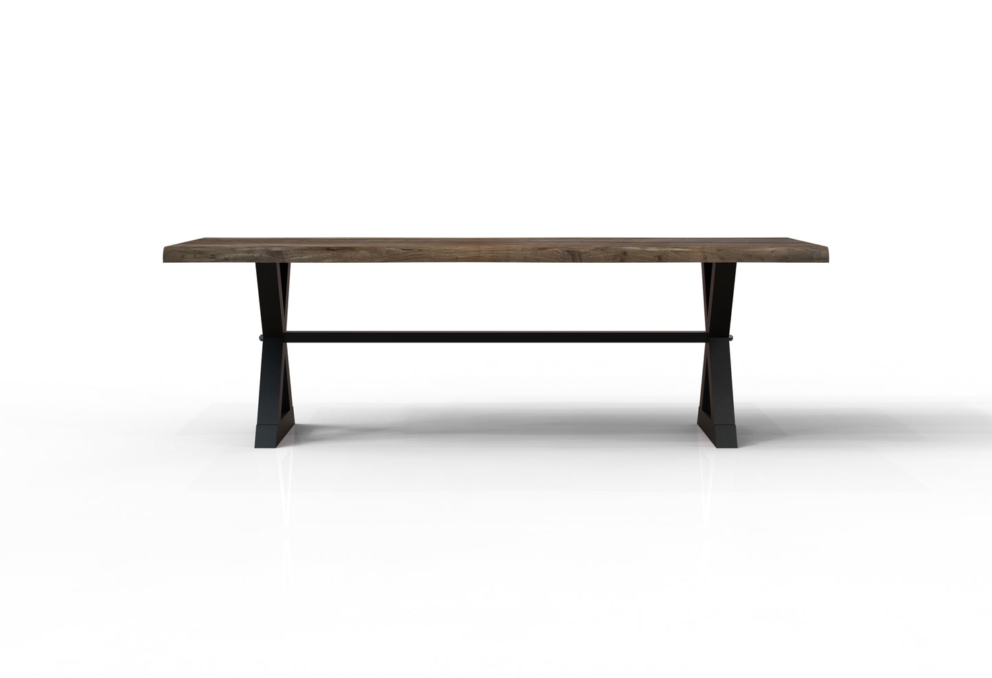 Malcolm Acacia 96" Live Edge Dining Table - Natural + Smoke