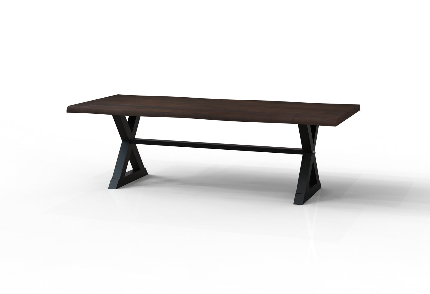 Malcolm Acacia 96" Live Edge Dining Table - Natural + Black
