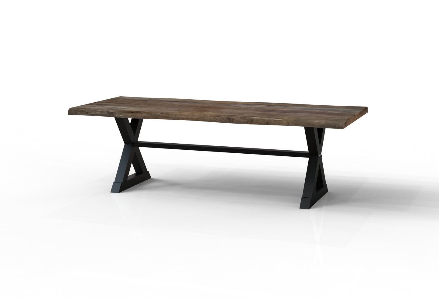 Malcolm Acacia 96" Live Edge Dining Table - Natural + Smoke