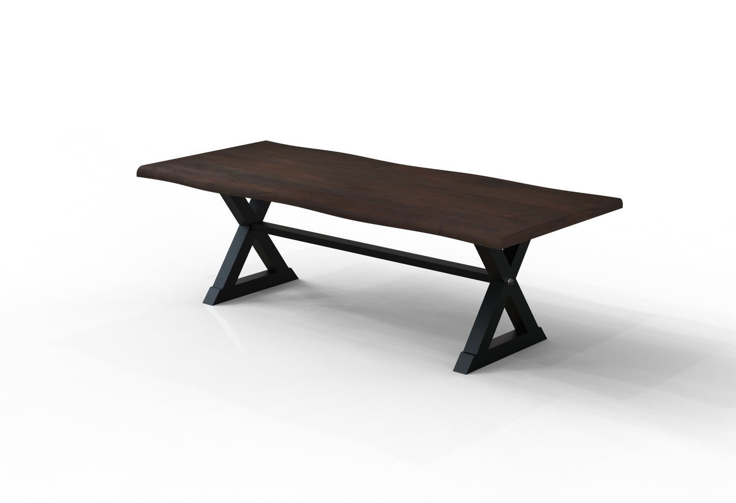 Malcolm Acacia 96" Live Edge Dining Table - Natural + Black