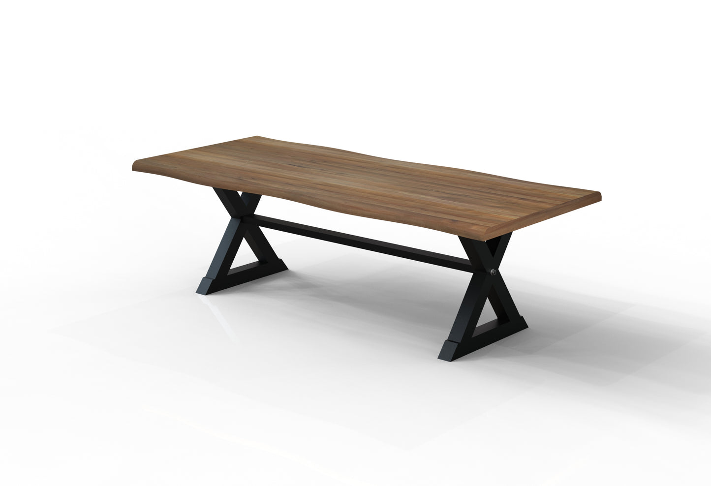 Malcolm Acacia 96" Live Edge Dining Table - Natural + Gray