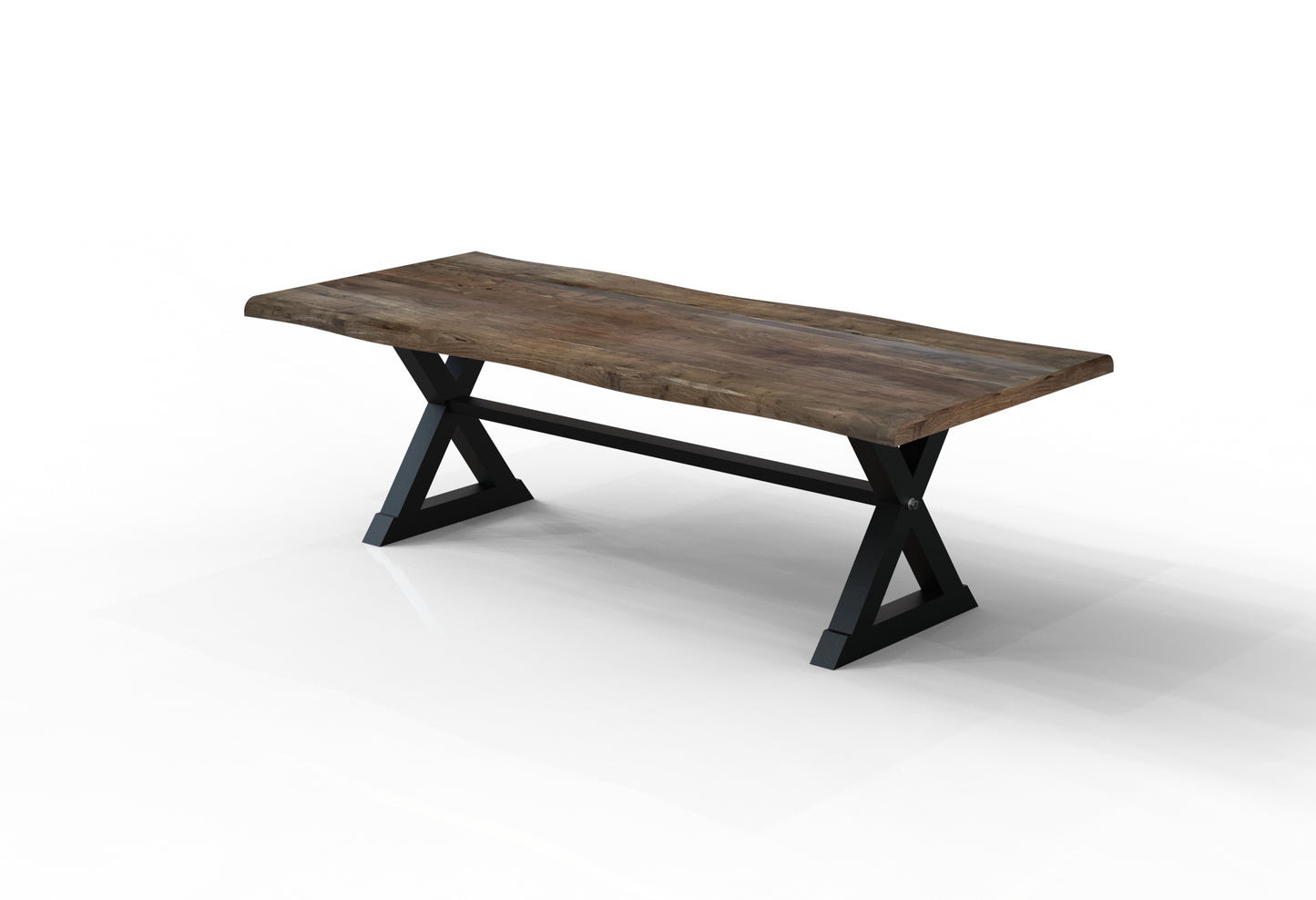 Malcolm Acacia 96" Live Edge Dining Table - Natural + Smoke