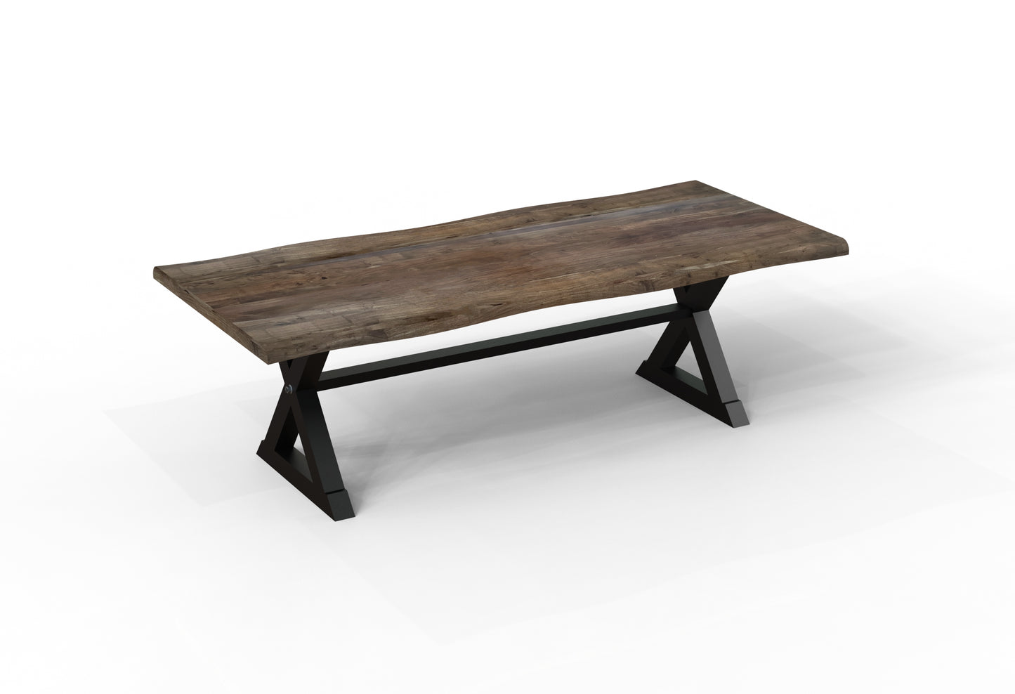 Malcolm Acacia 96" Live Edge Dining Table - Natural + Smoke