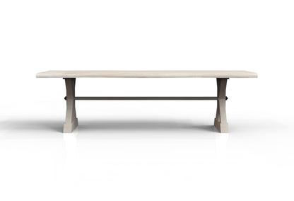 Malcolm Acacia 108' Live Edge Dining Table - New White Wash