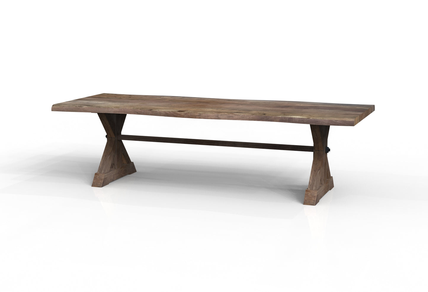 Malcolm Acacia 108" Live Edge Dining Table - Natural + Smoke