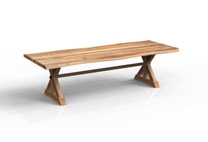 Malcolm Acacia 108" Live Edge Dining Table - Natural