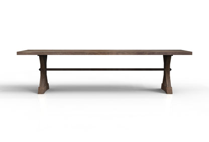 Maxwell Acacia 120" Dining Table - Natural + Smoke