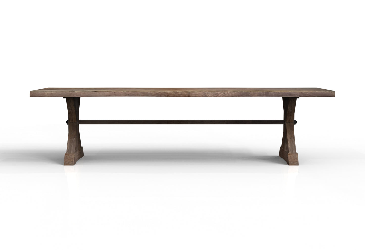 Malcolm Acacia 120" Live Edge Dining Table - Natural + Smoke