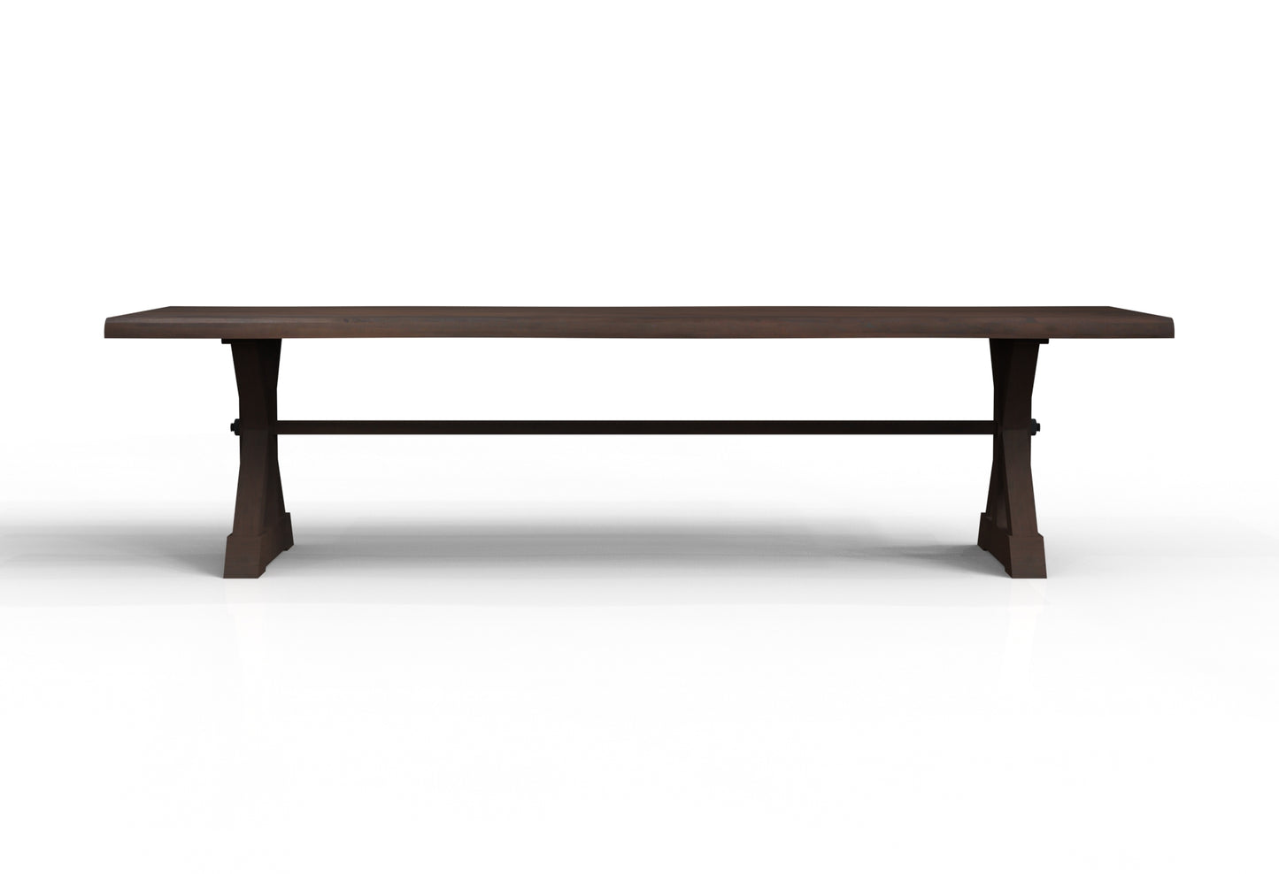 Malcolm Acacia 120" Live Edge Dining Table - Natural + Black