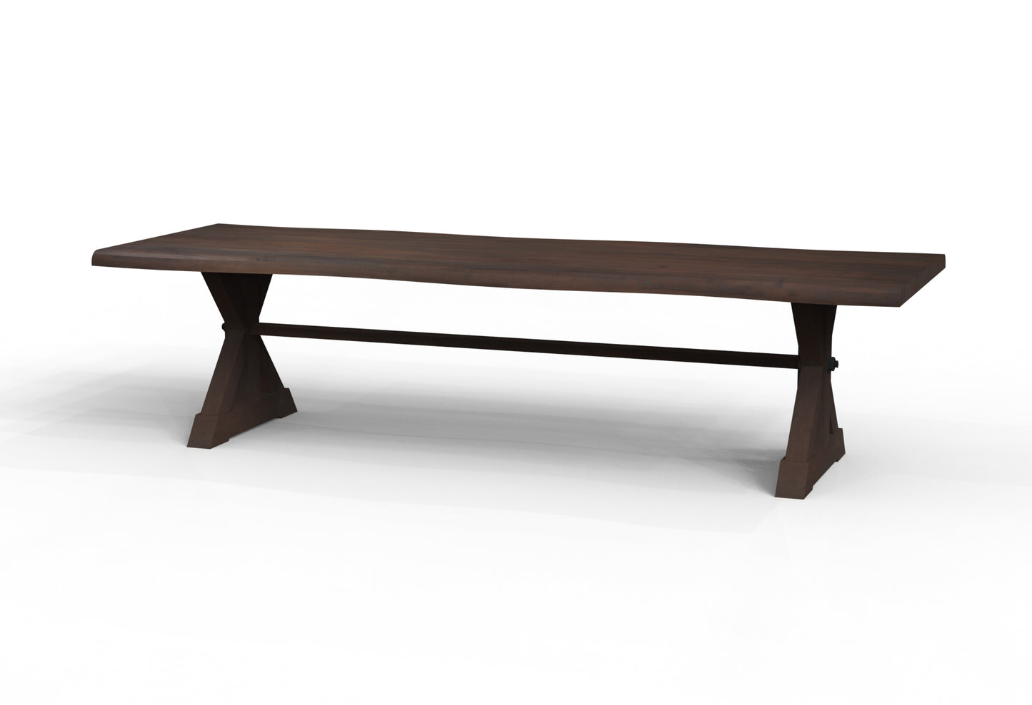 Malcolm Acacia 120" Live Edge Dining Table - Natural + Black