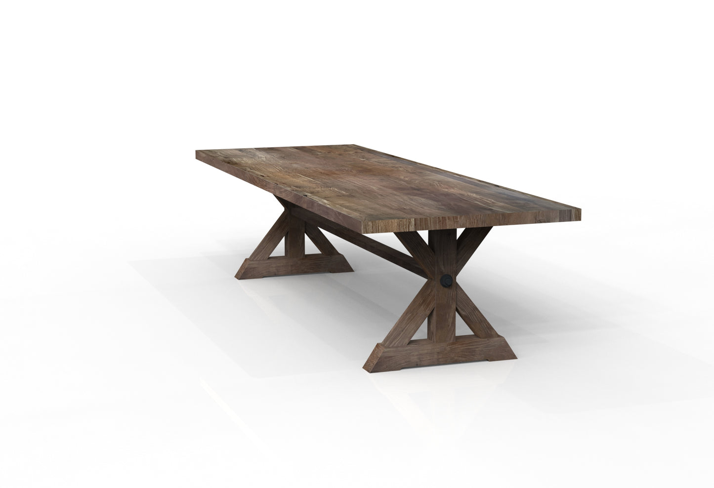 Maxwell Acacia 120" Dining Table - Natural + Smoke
