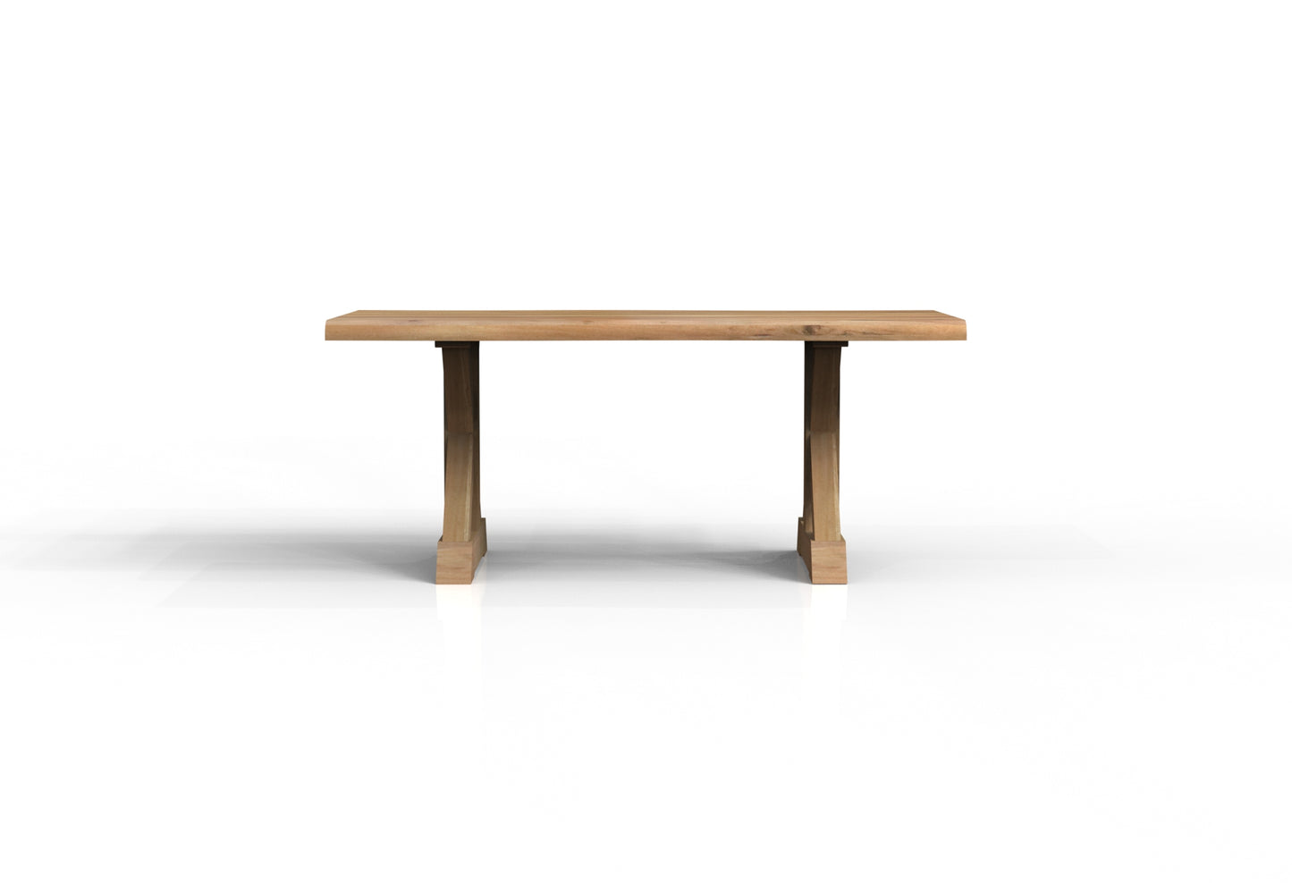Malcolm Acacia 72" Live Edge Dining Table - Natural + Gray