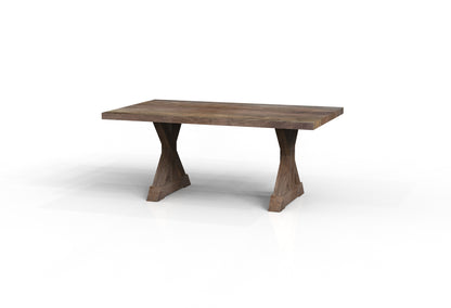 Maxwell Acacia 72" Dining Table - Natural + Smoke