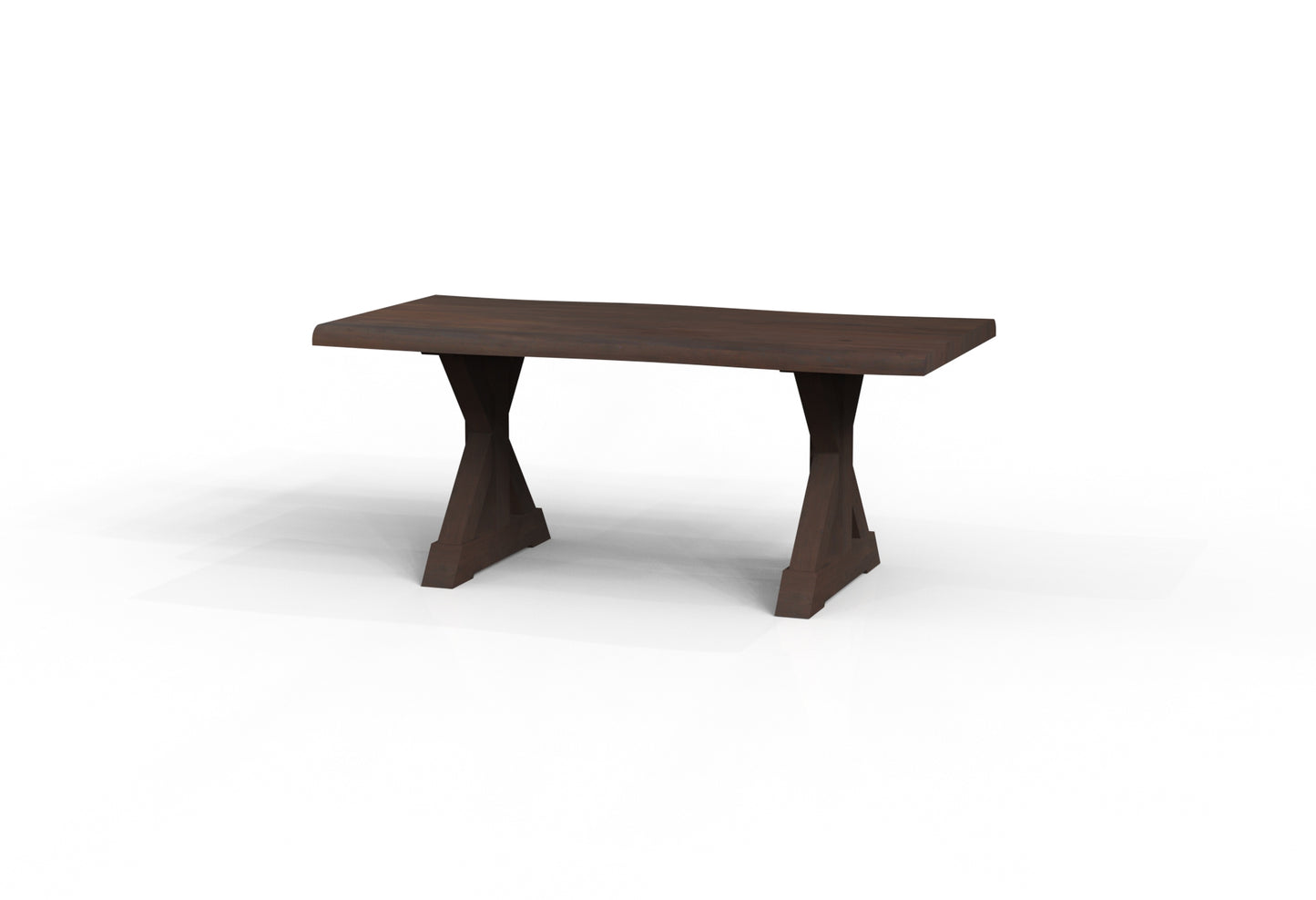Malcolm Acacia 72" Live Edge Dining Table - Natural + Black