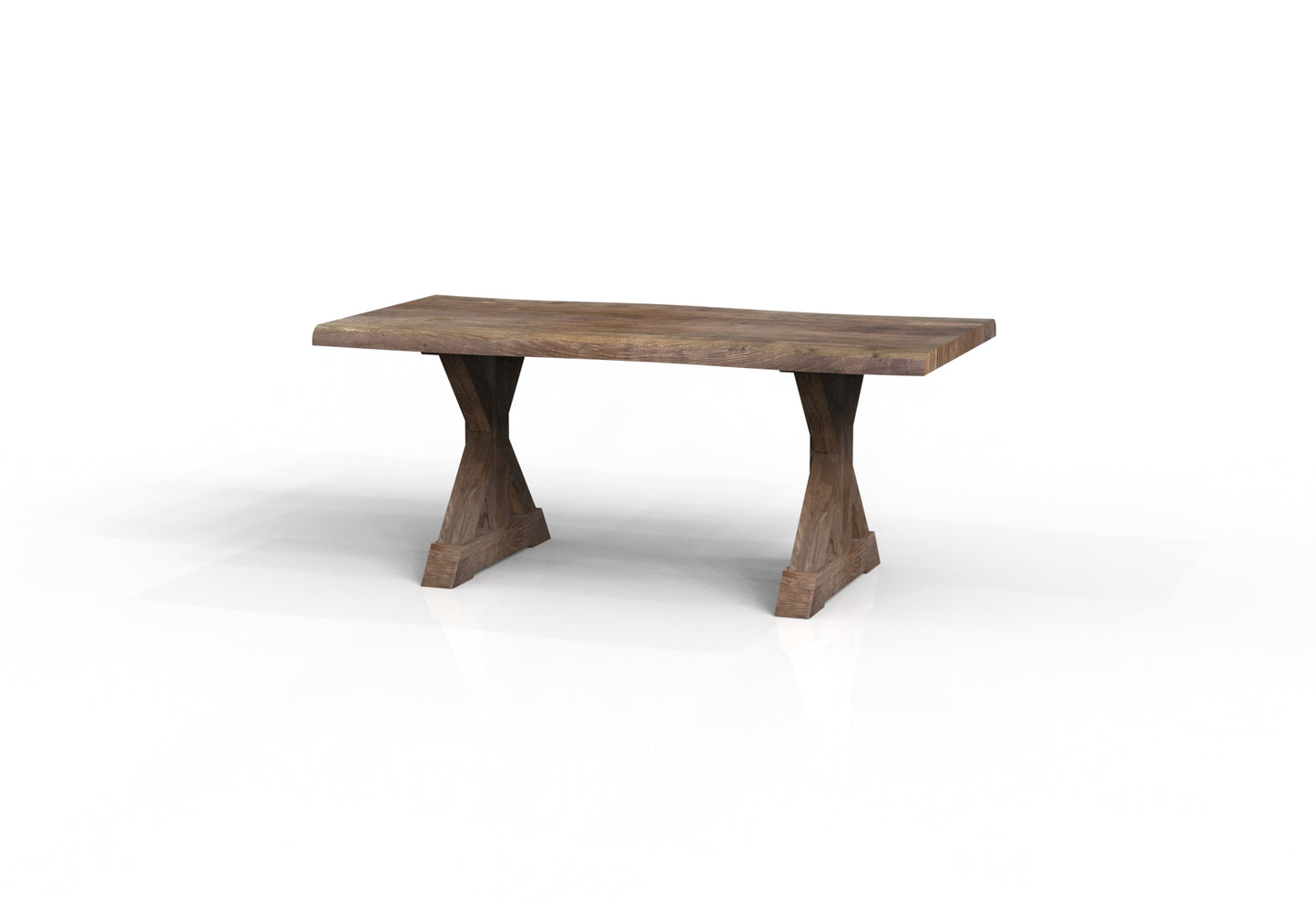 Malcolm Acacia 72" Live Edge Dining Table - Natural + Smoke