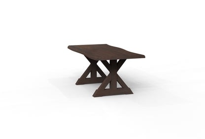 Malcolm Acacia 72" Live Edge Dining Table - Natural + Black