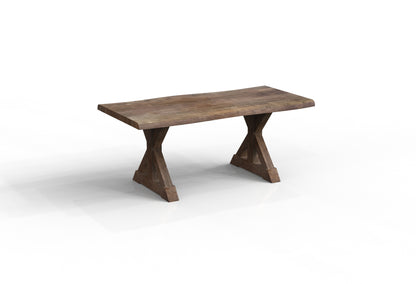 Malcolm Acacia 72" Live Edge Dining Table - Natural + Smoke