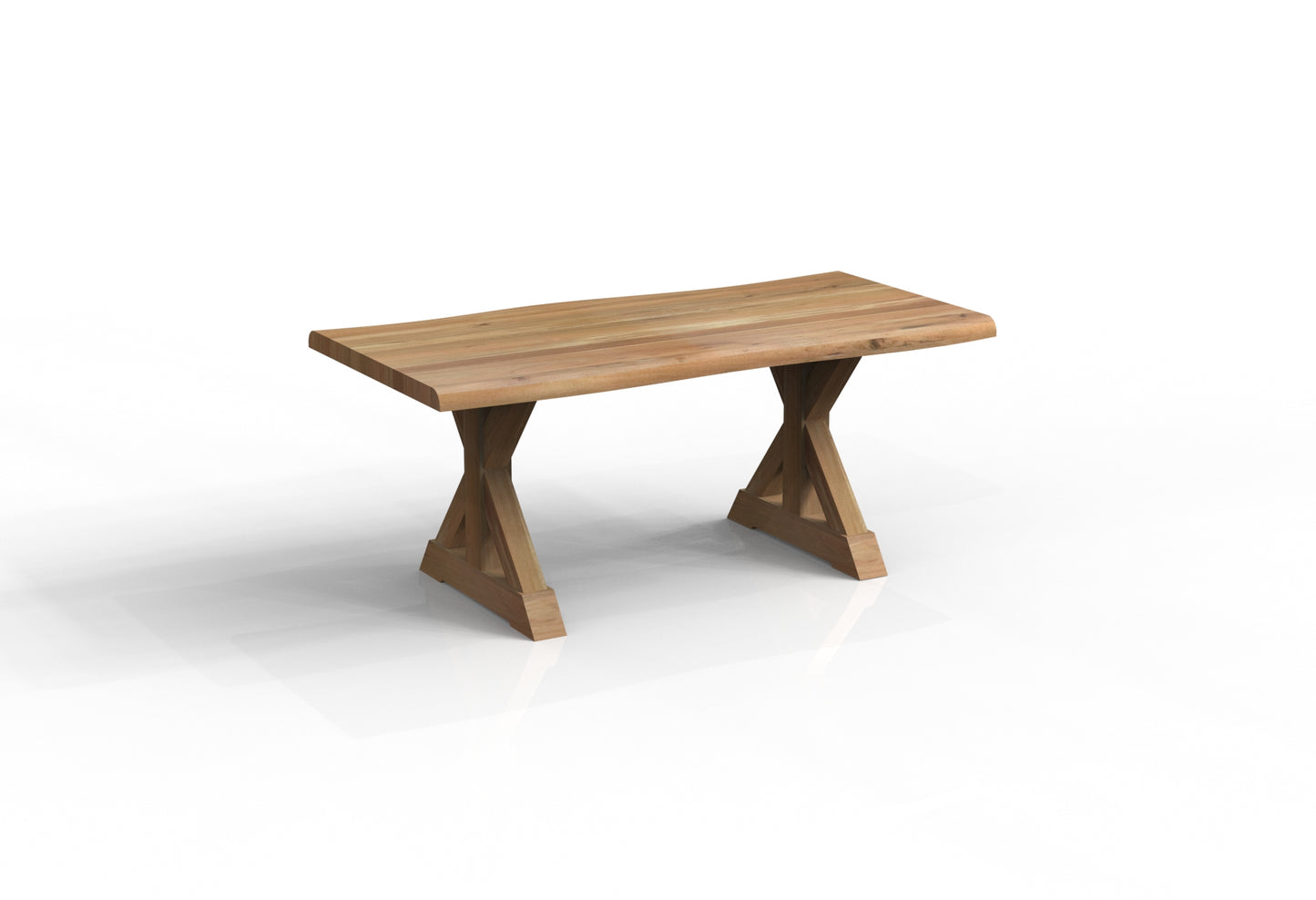 Malcolm Acacia 72" Live Edge Dining Table - Natural + Gray