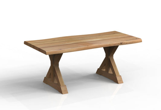Malcolm Acacia 72″ Live Edge Dining Table — Gray