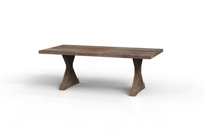 Maxwell Acacia 84" Dining Table - Natural + Smoke