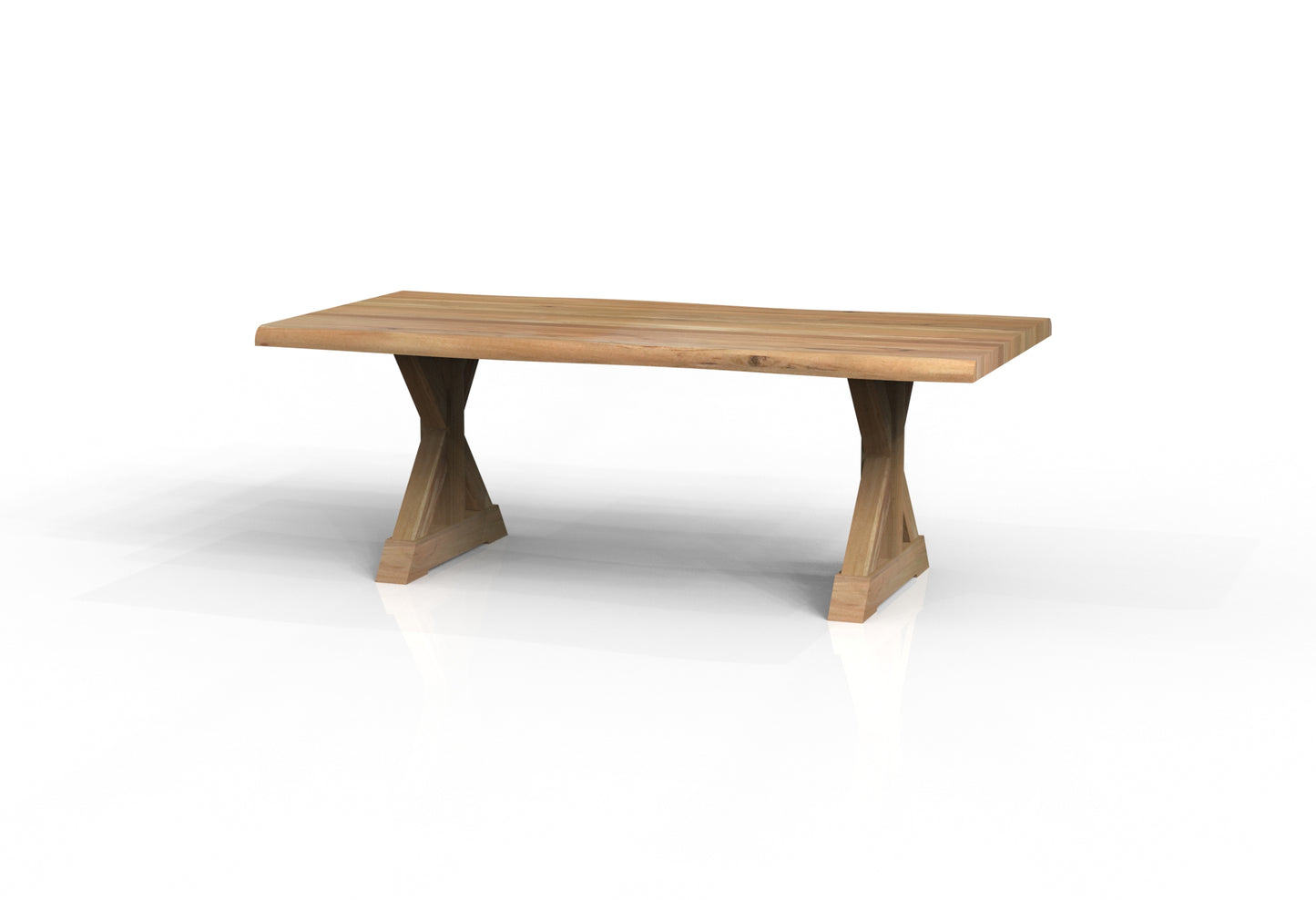 Malcolm Acacia 84" Live Edge Dining Table - Natural + Gray