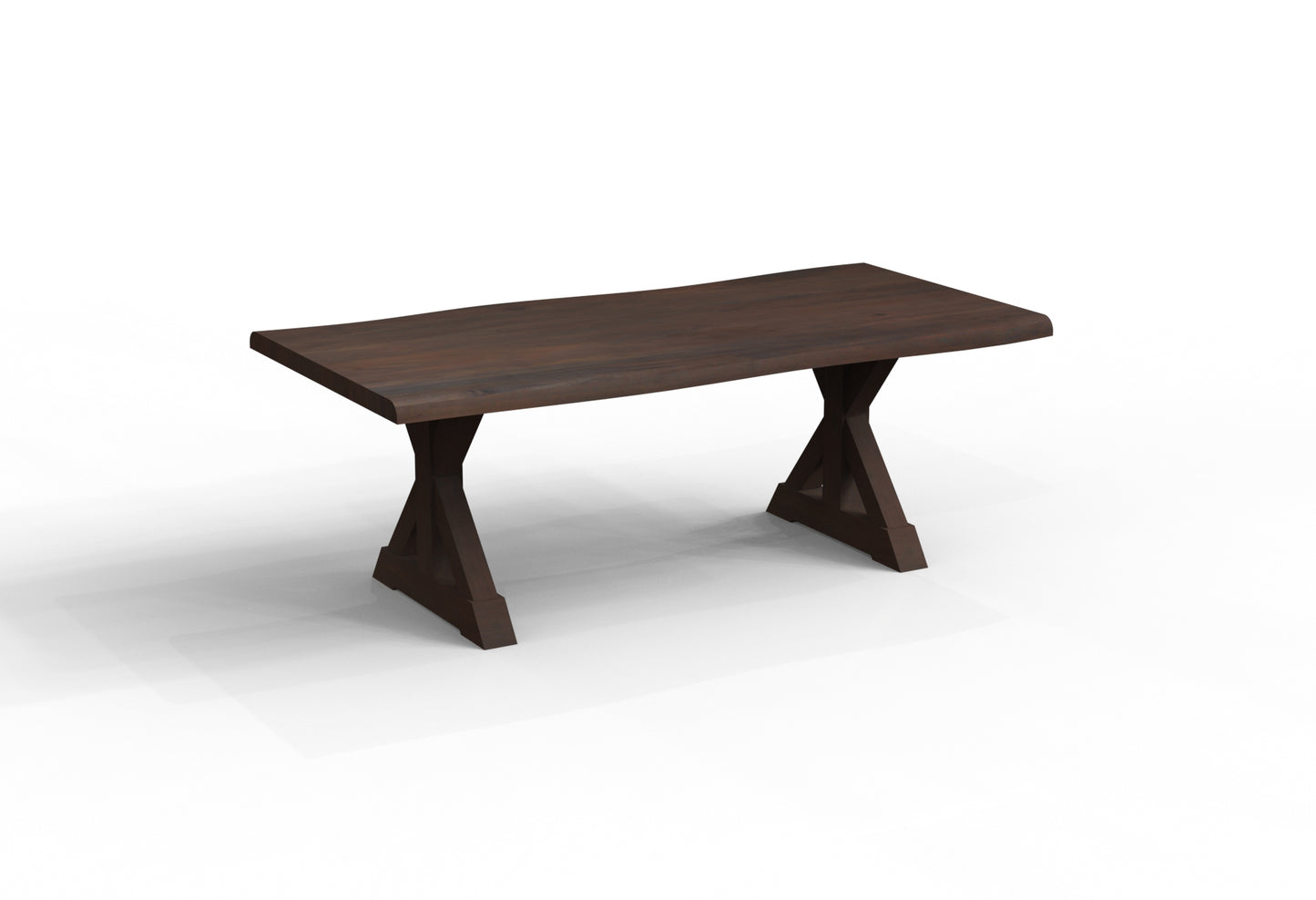 Malcolm Acacia 84" Live Edge Dining Table - Natural + Black