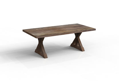 Maxwell Acacia 84" Dining Table - Natural + Smoke