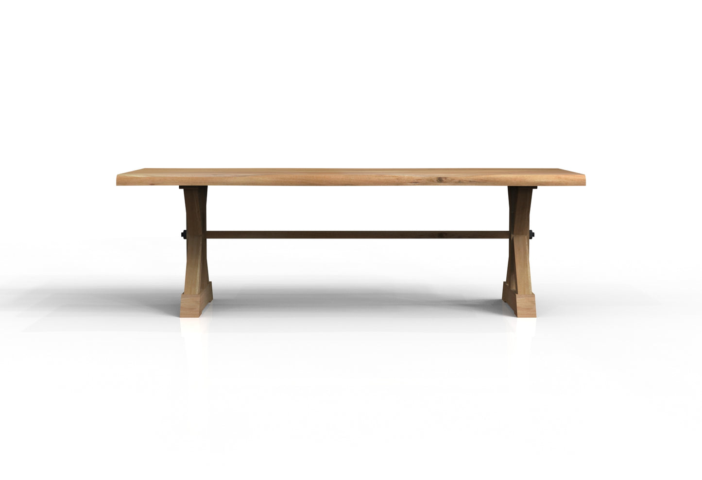 Malcolm Acacia 96" Live Edge Dining Table - Natural + Gray