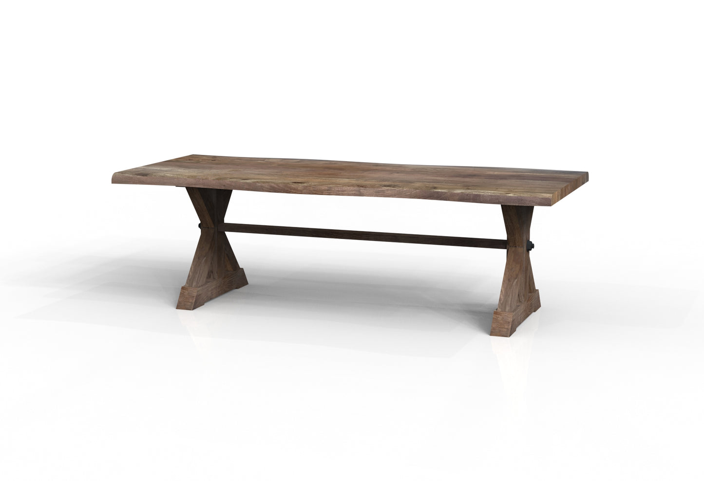 Malcolm Acacia 96" Live Edge Dining Table - Natural + Smoke