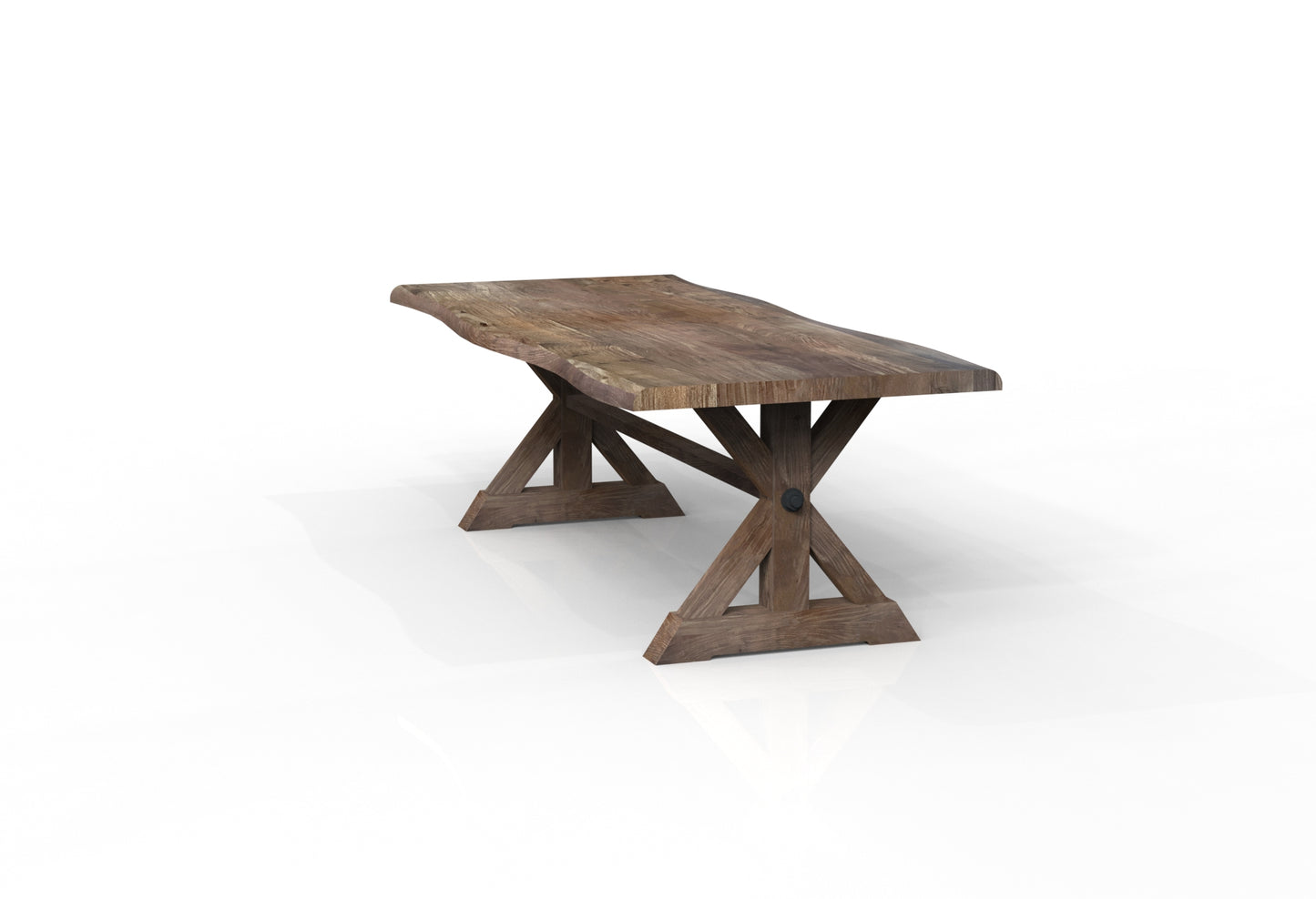 Malcolm Acacia 96" Live Edge Dining Table - Natural + Smoke