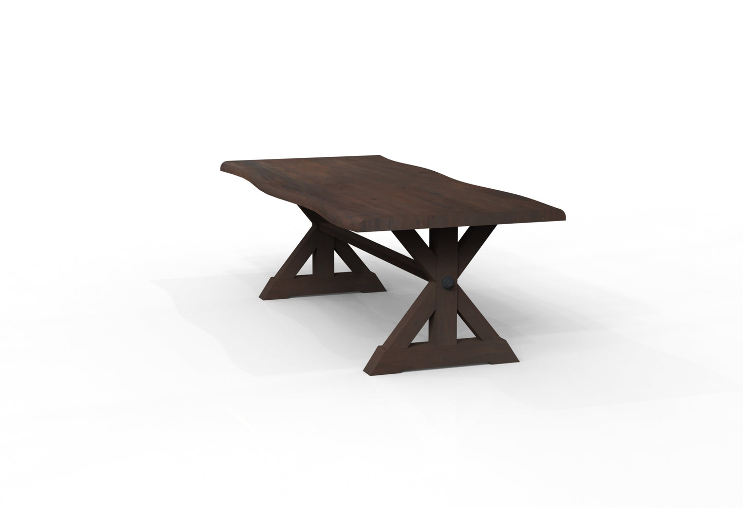 Malcolm Acacia 96" Live Edge Dining Table - Natural + Black