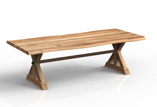 Malcolm Acacia 96″ Live Edge Dining Table — Natural