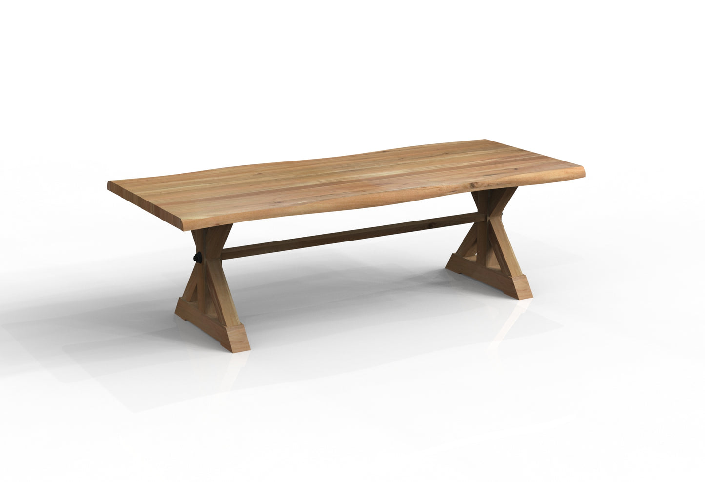 Malcolm Acacia 96" Live Edge Dining Table - Natural + Gray