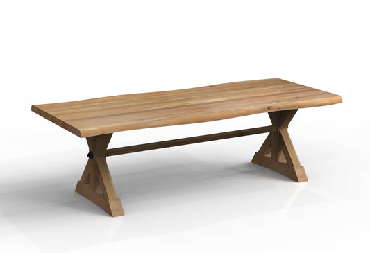 Malcolm Acacia 96″ Live Edge Dining Table — Gray