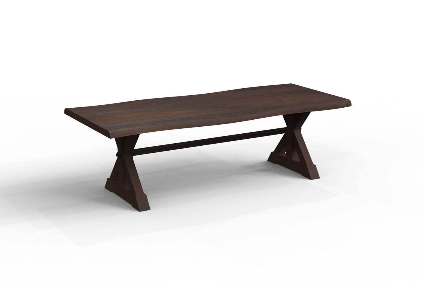 Malcolm Acacia 96" Live Edge Dining Table - Natural + Black