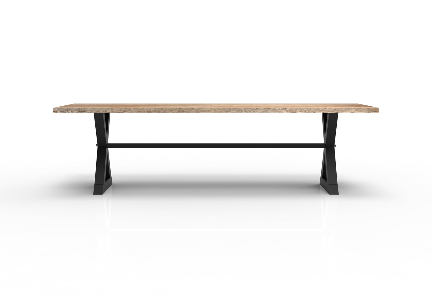 Wallace 108" Oak Dining Table - Sandblasted Natural