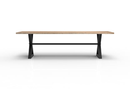 Wallace 108" Oak Dining Table - Sandblasted Natural