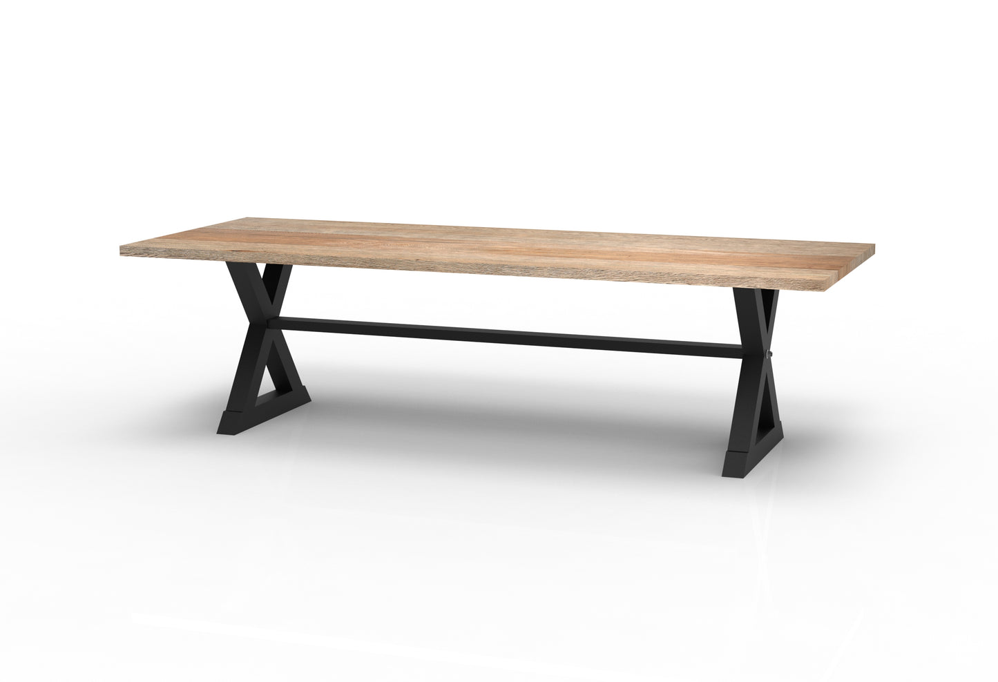 Wallace 108" Oak Dining Table - Sandblasted Natural
