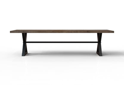 Maxwell Acacia 120" Dining Table - Natural + Smoke